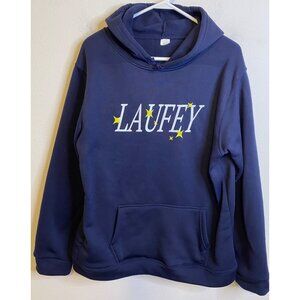LAUFEY Bewitched The Goddess Tour Navy Blue Sweatshirt Hoodie Size XL Stretch